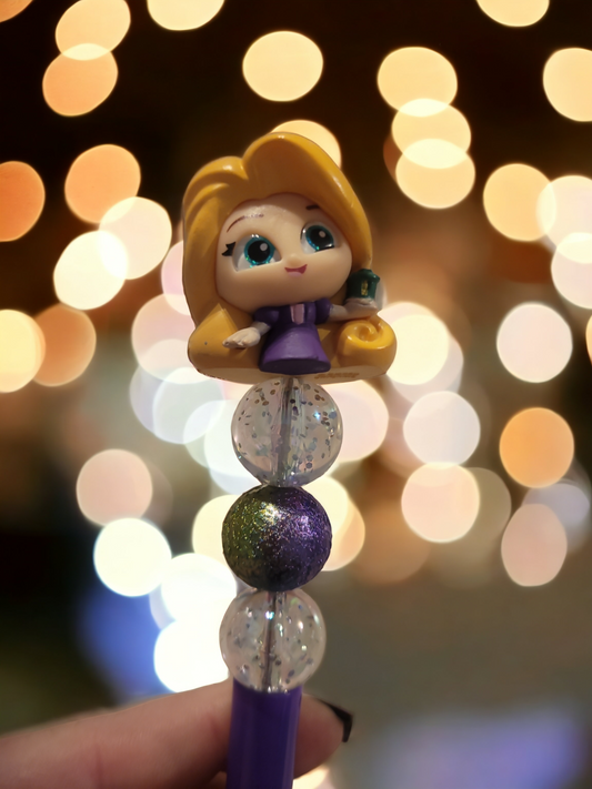 Rapunzel Adoorable character beaded pen